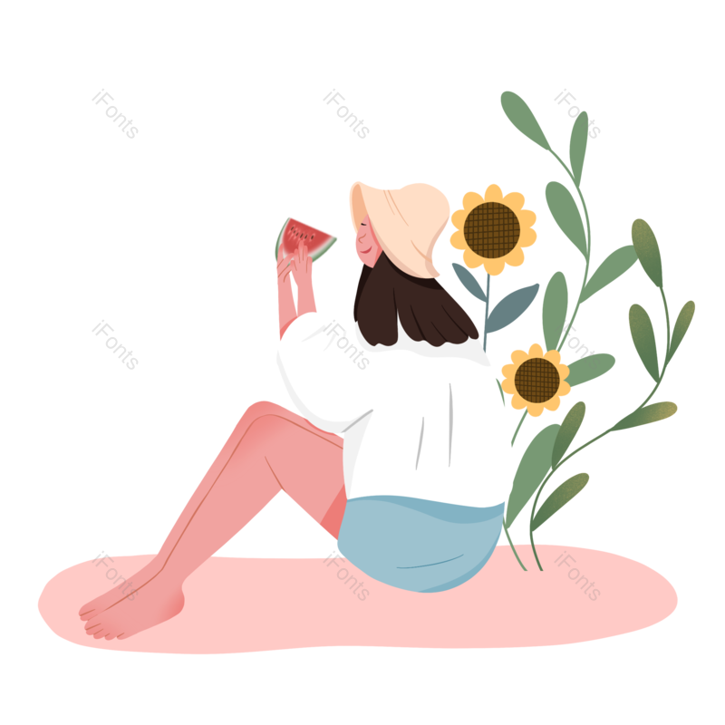 西瓜图片,夏至元素,户外PNG,夏天免抠素材